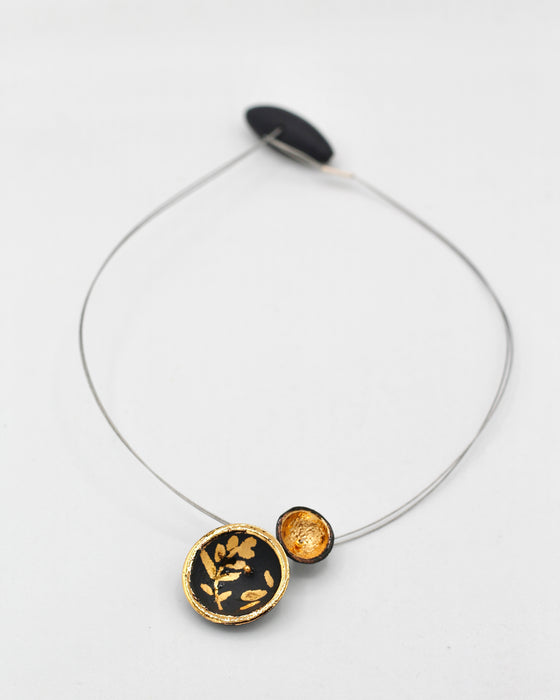 Collana in porcellana a cavetto "Duo prezioso"