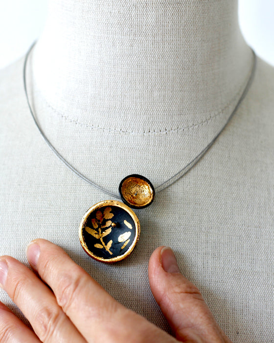 Collana in porcellana a cavetto "Duo prezioso"