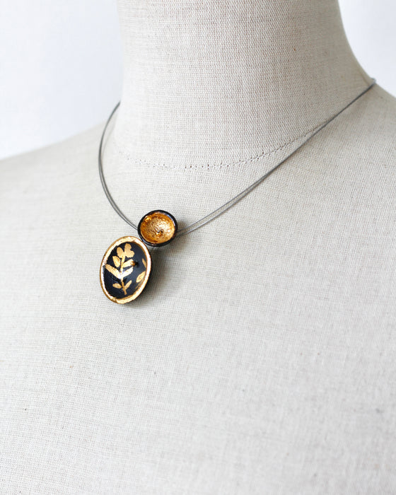 Collana in porcellana a cavetto "Duo prezioso"