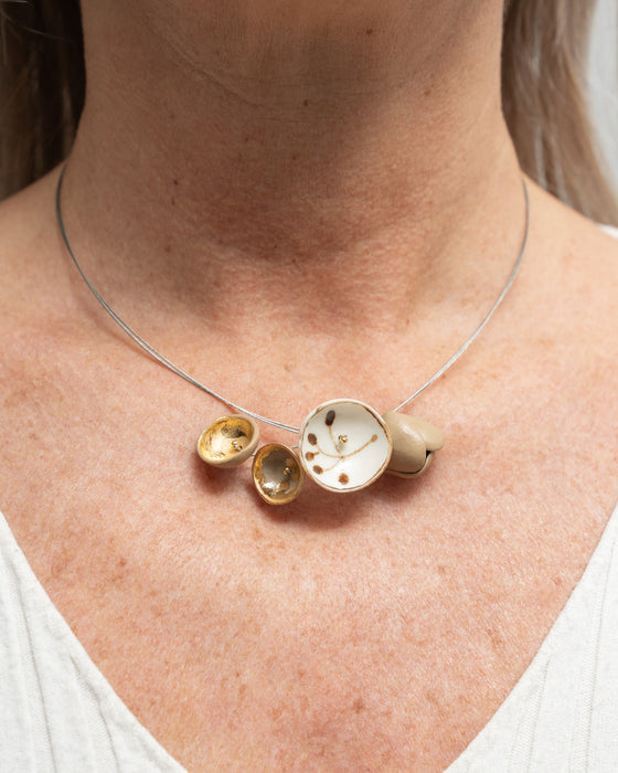 Collana in porcellana a cavetto "Rametto"