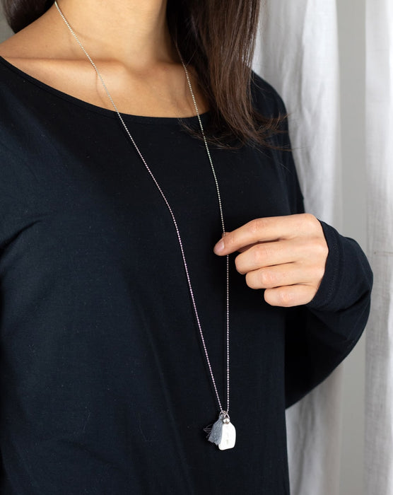 Collana in porcellana linea "Giocosa", casetta bianca