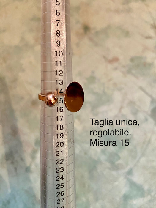 Anello in porcellana e bronzo Venezia, "Cuore"