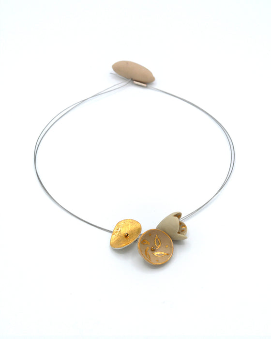 Collana in porcellana a cavetto "Campanula"