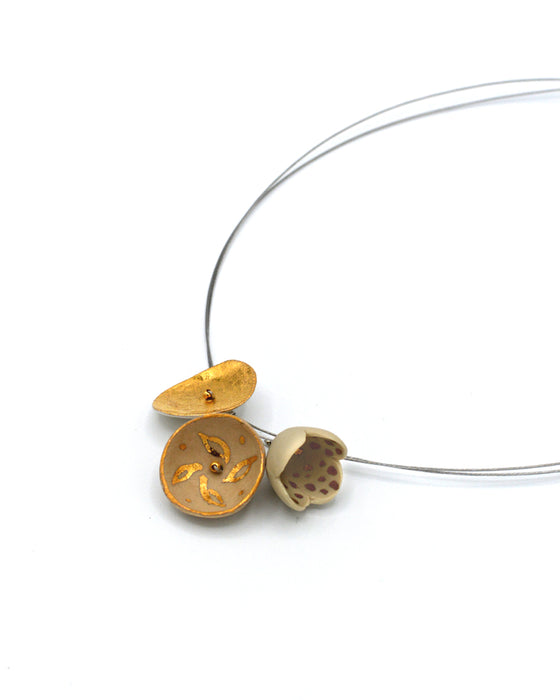 Collana in porcellana a cavetto "Campanula"