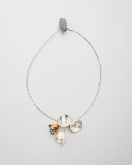 Collana in porcellana a cavetto "Cielo"